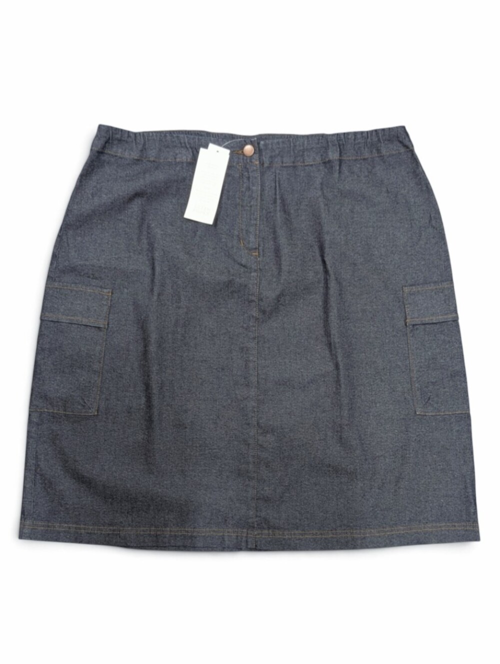 Eileen Fisher Skirt NWT Women's XL Blue Denim Lightweight Organic Cotton